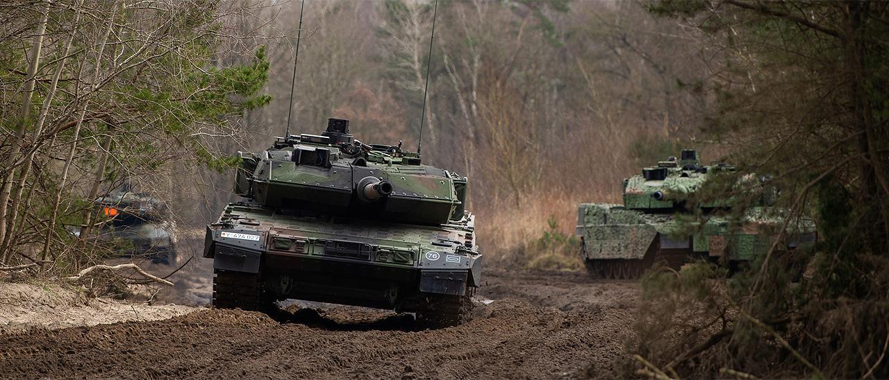 Tanques Leopard 2 alemanes, en una imagen de archivo.