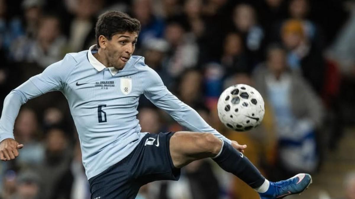 Juan Manuel Sanabria, con la selección de Uruguay