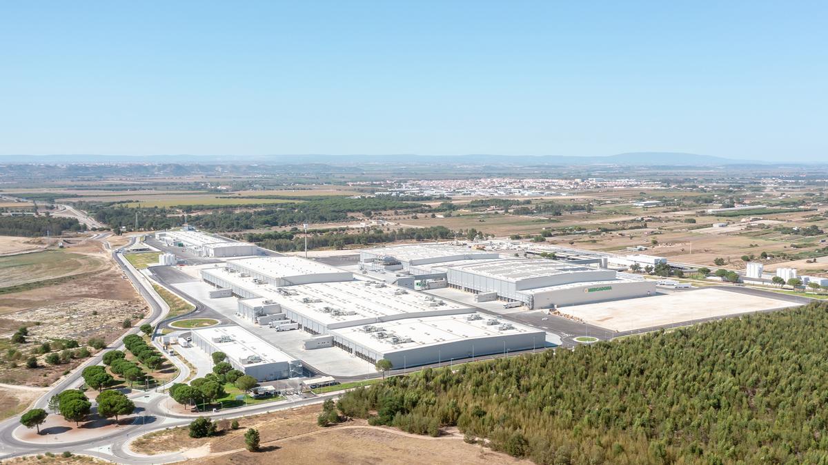 Vista aérea del bloque logístico de Almeirim