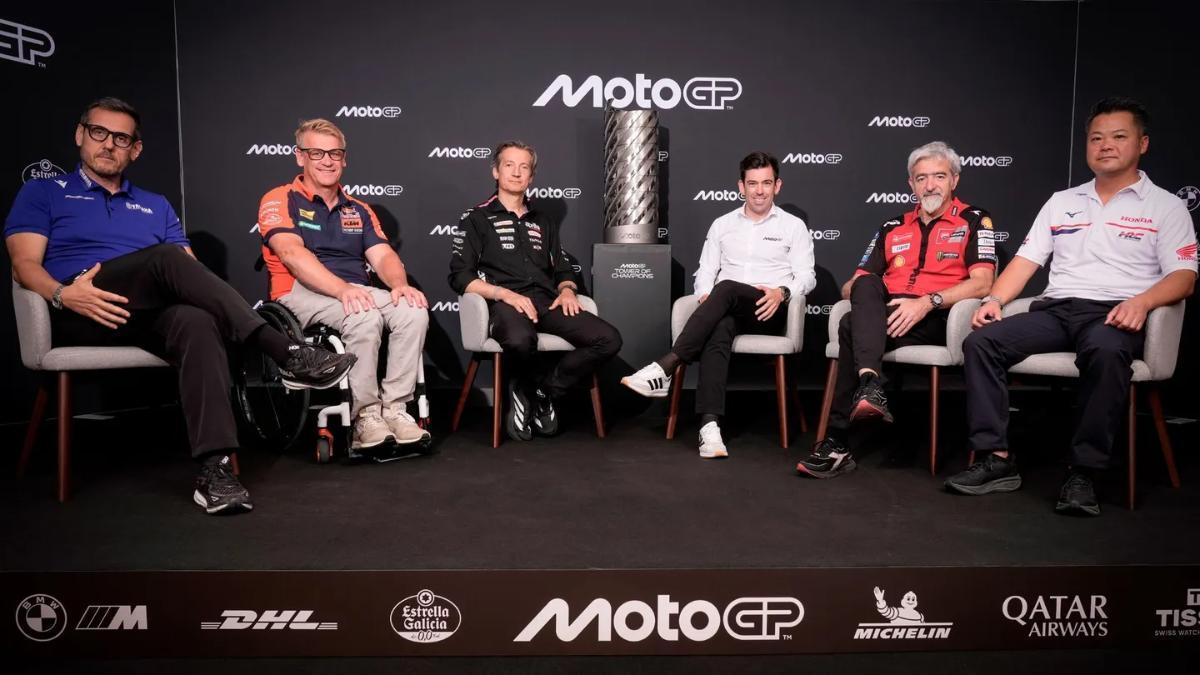 La rueda de prensa de los fabricantes y MotoGP, este viernes en Brno