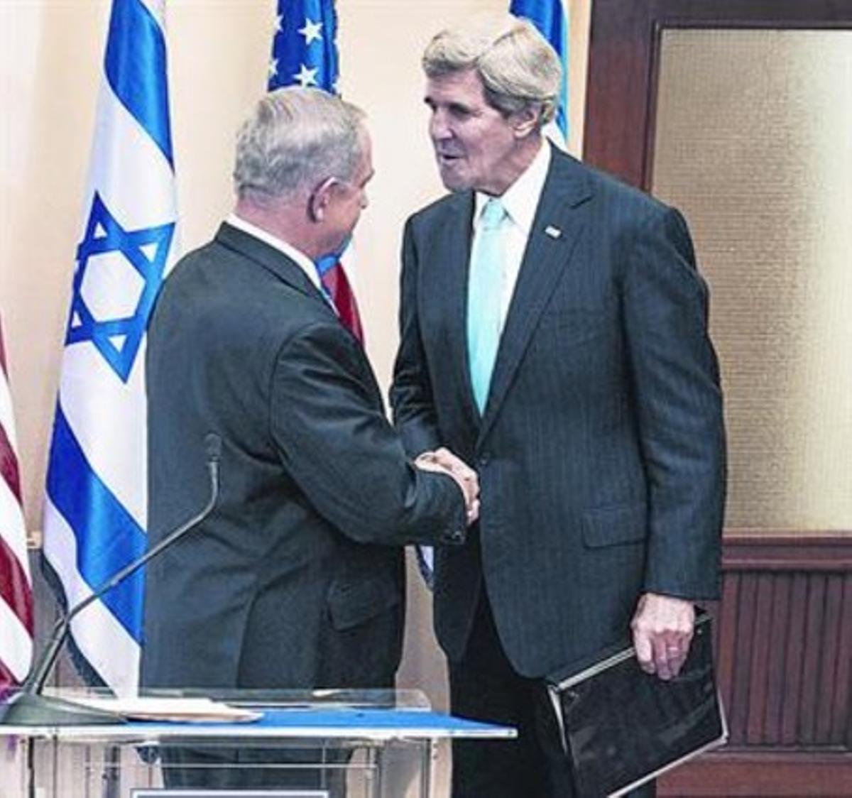 Netanyahu i Kerry, ahir a Jerusalem.