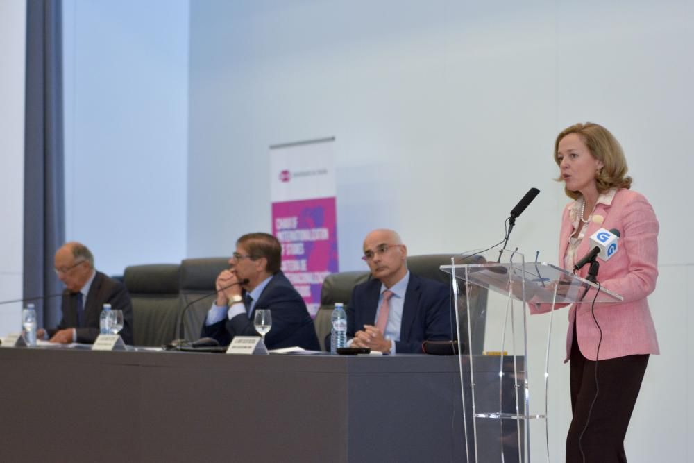 Nadia Calviño, en la Universidade da Coruña