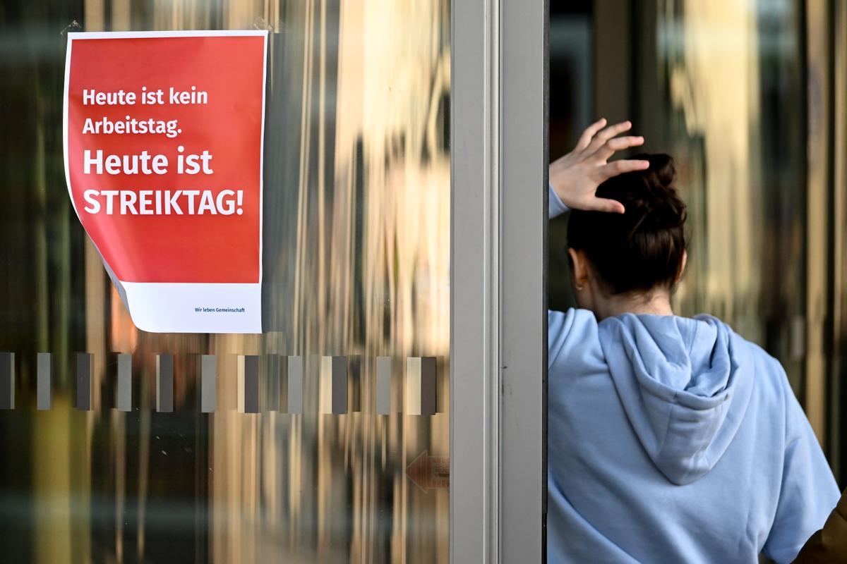 Huelga de los trabajadores del ferrocarril en Alemania. Berlín