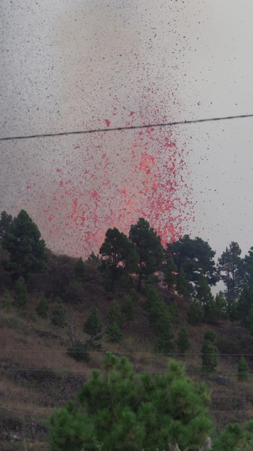 Erupción del volcán de La Palma en Cabeza de Vaca, Cumbre Vieja