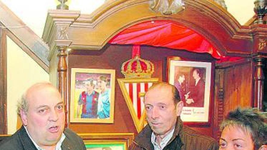 Alberto Estrada, Quini y Pilar Pintos.
