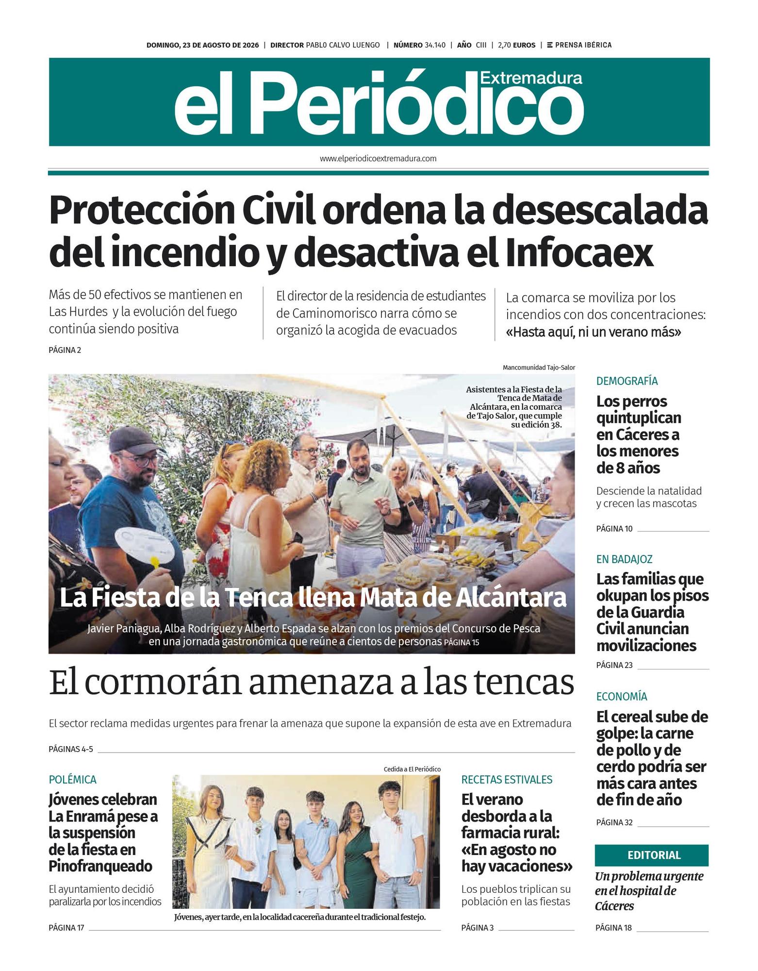 Consulta la portada correspondiente al día 23 de agosto de 2026