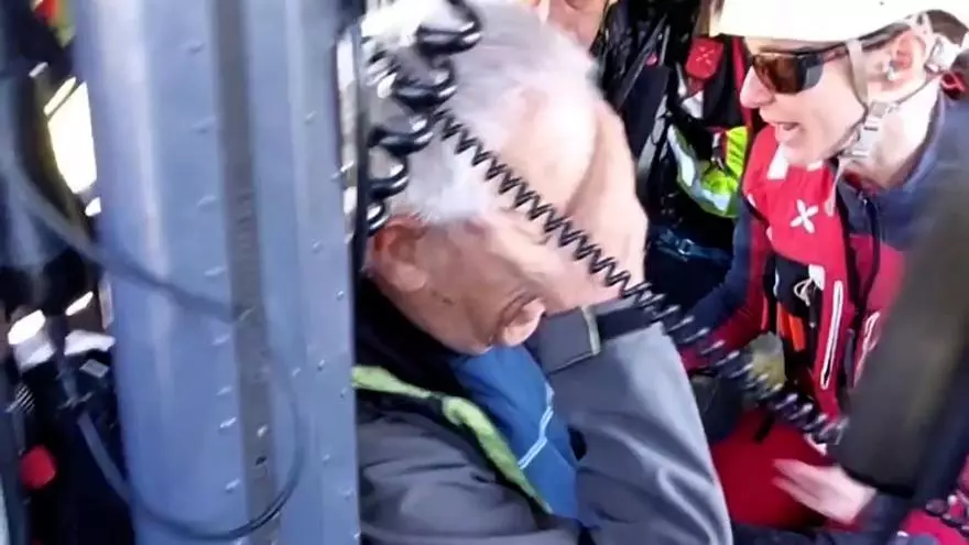 Así ha sido el rescate a un senderista de 81 años con fractura de tibia en Borau, Huesca