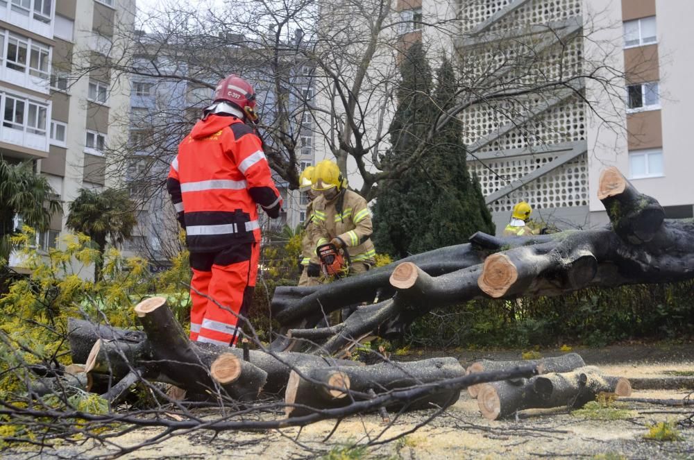 Las imágenes del temporal en A Coruña este sábado