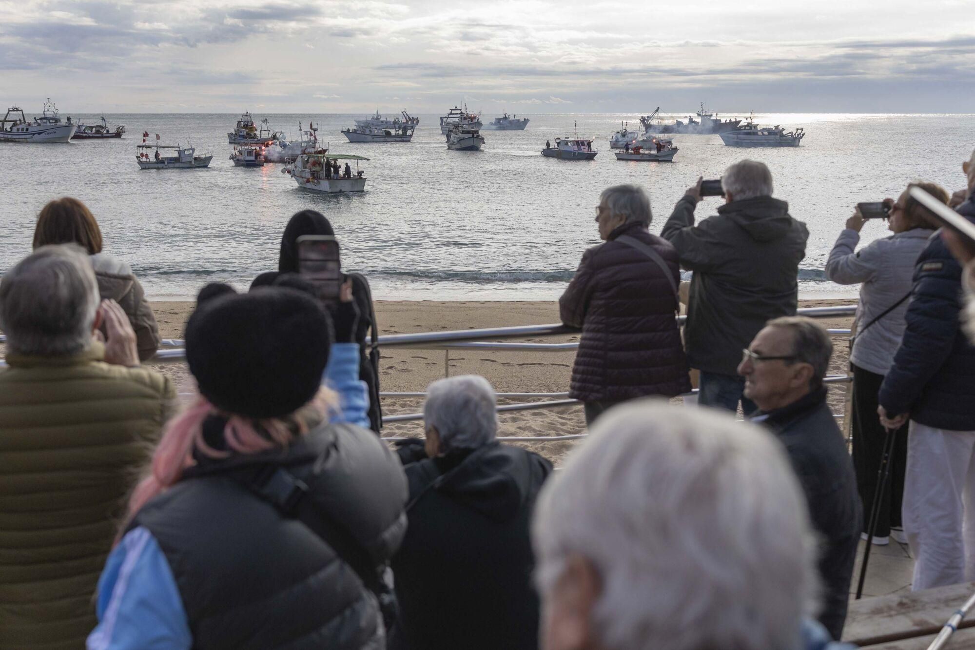L'aturada de pescadors de Blanes, en imatges