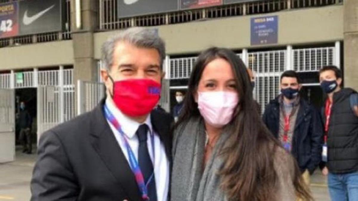 Así fue el encuentro de Laporta con 'una niña de 18 años'