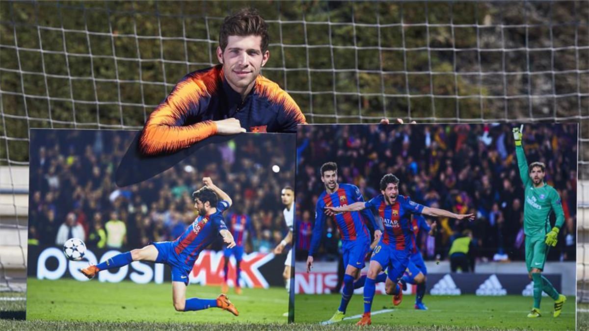 SPORT sortea dos fotografías del gol histórico de Sergi Roberto firmadas por el azulgrana