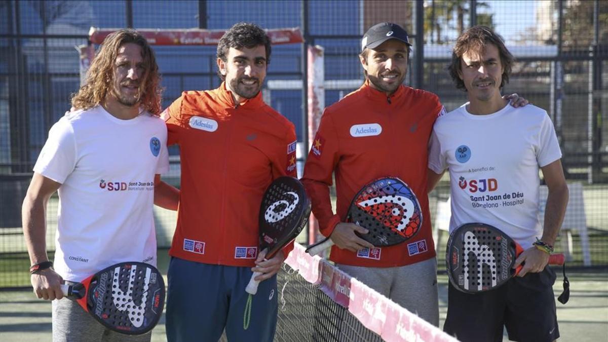 Belasteguin, durante el acto de este lunes en el Star's Padel