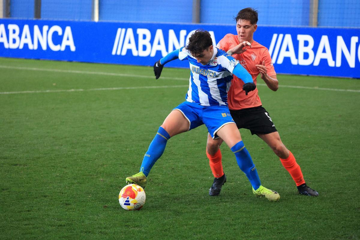 El Dépor juvenil vence al Hortaleza (3-1) y avanza en la Copa del Rey