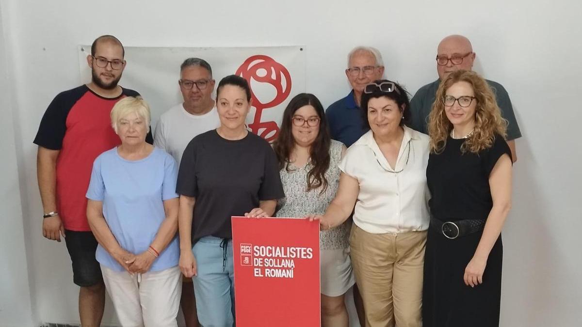 Miembros de la ejecutiva del PSOE de Sollana en una imagen de archivo.