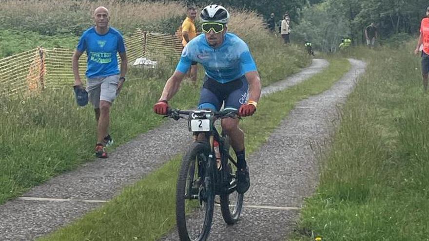 Miguel Muñoz, durante la Asturias Bike Race.