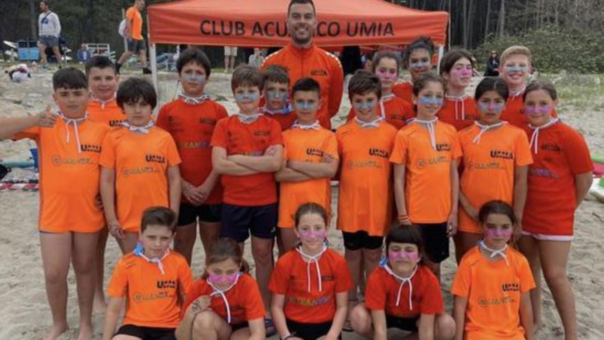 Podios para la cantera del Umia en la Liga de Praia de Ponteceso