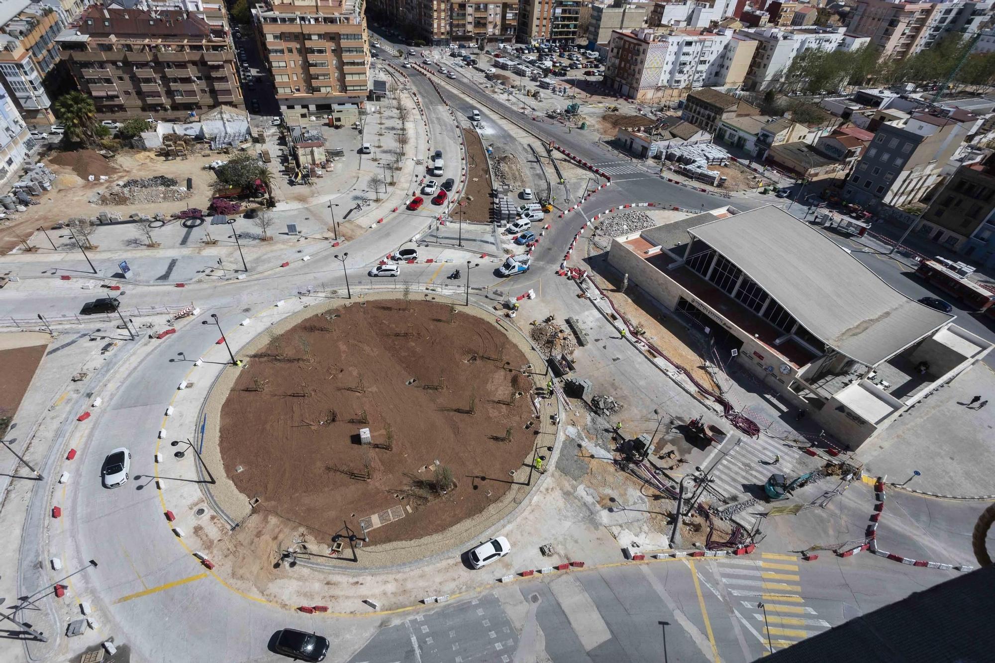 Así avanzan las obras del bosque urbano del Cabanyal