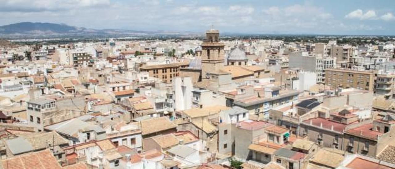 Una vista general del casco urbano de Callosa tomada desde la ermita de San Roque.