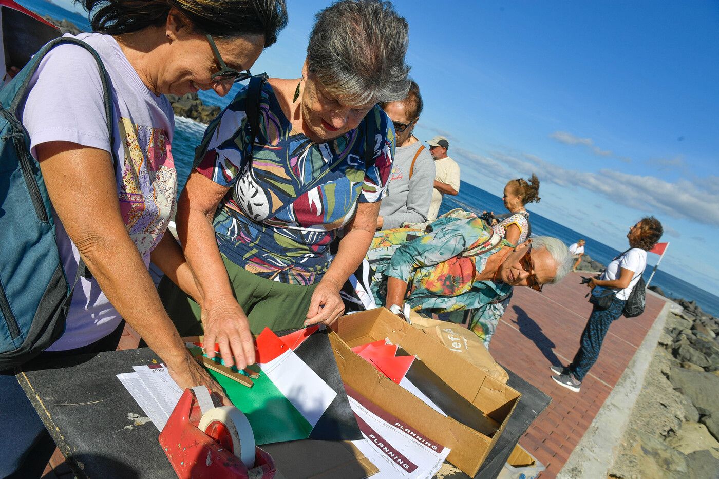 Cometas por Palestina en Las Palmas de Gran Canaria