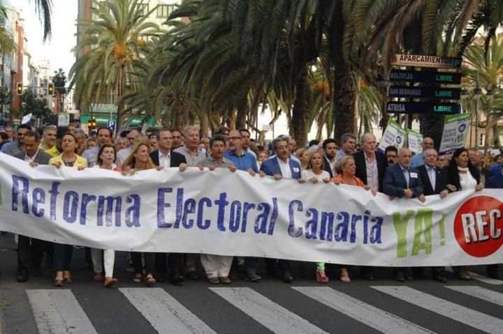 MANIFESTACION REFORMA ELECTORAL CANARIA