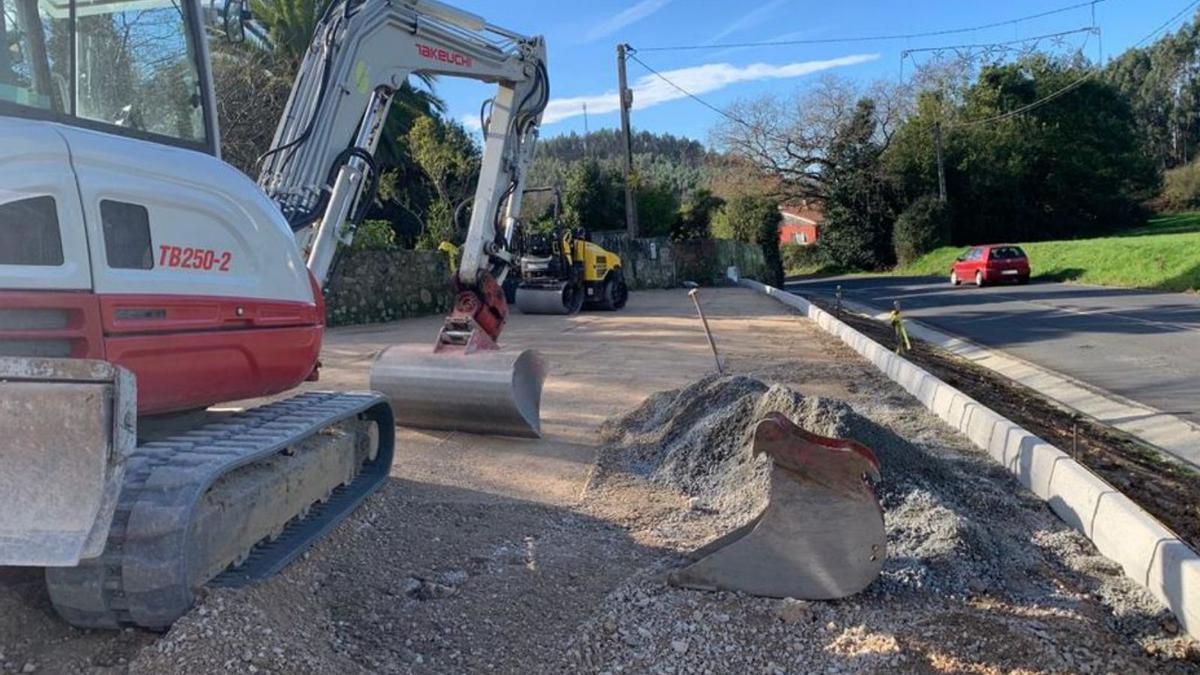 Obras en el aparcamiento de La Unión, en la localidad de La Plata.