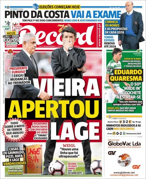 Portada RECORD sábado 6 junio 2020