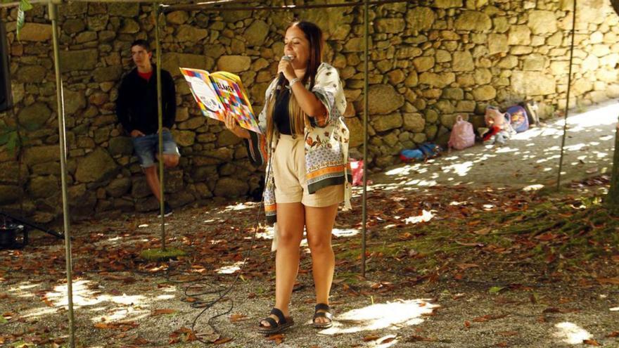 Laura Castro en un acto en los jardines de Goday.