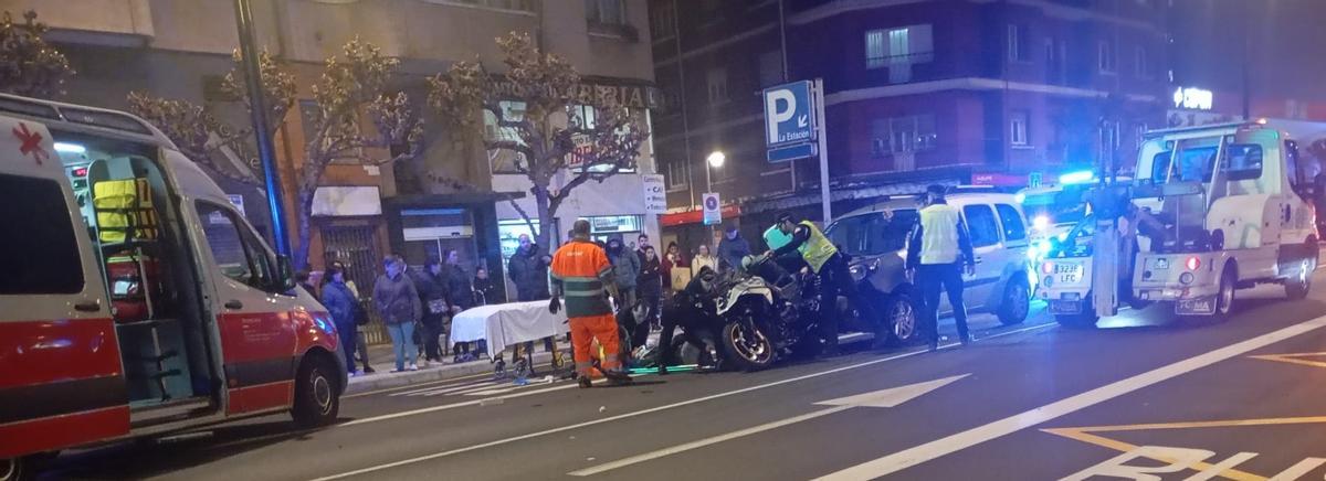 Accidente registrado en la avenida de Los Telares sobre las 19.30 horas.