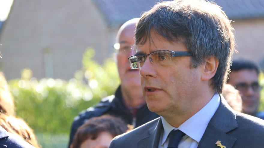 Carles Puigdemont, en un acte a Waterloo.