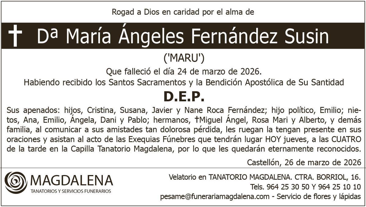 Dª María Ángeles Fernández Susin