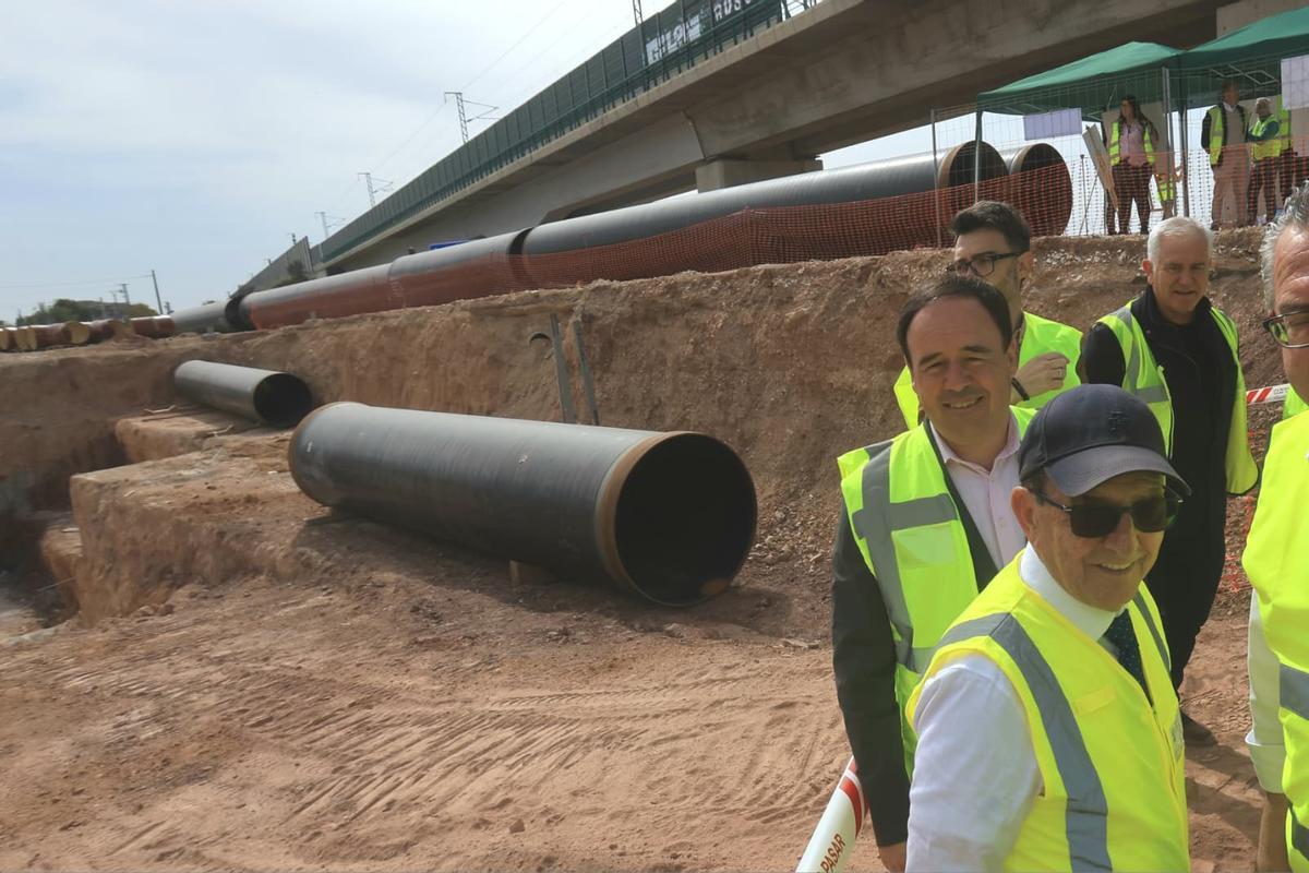 Pérez Llorca visita las obras del postrasvase Júcar-Vinalopó Tramo II