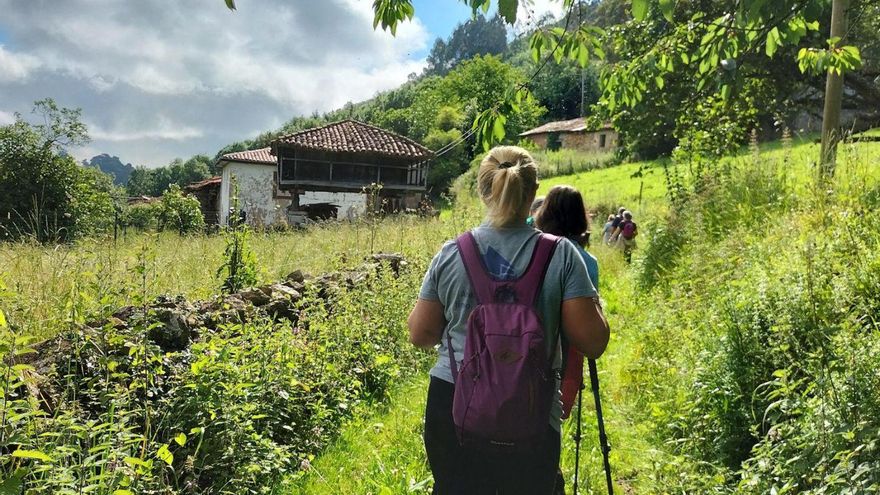 Una de las caminatas realizadas en el marco de las «Rutas saludables» de Grado, de las que se ocupa el Grupo Montañero Moscón, que estará a cargo de los trayectos de la oferta de verano del concejo. |