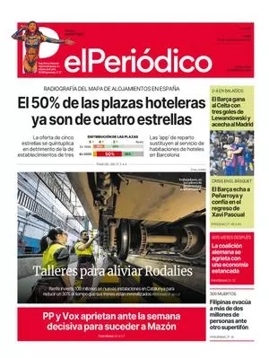 La portada de EL PERIÓDICO del 10 de noviembre de 2025