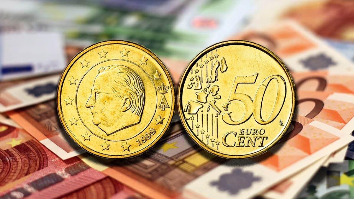 Moneda de 50 cèntims de Bèlgica.