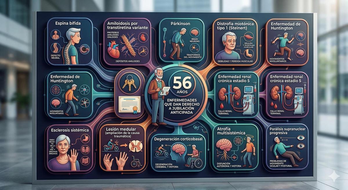 Enfermedades que dan derecho a la jubilación anticipada sin penalización