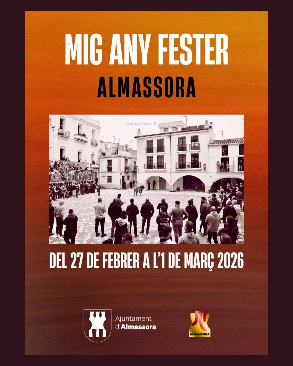 Cartel del Mig Any Fester de Almassora.