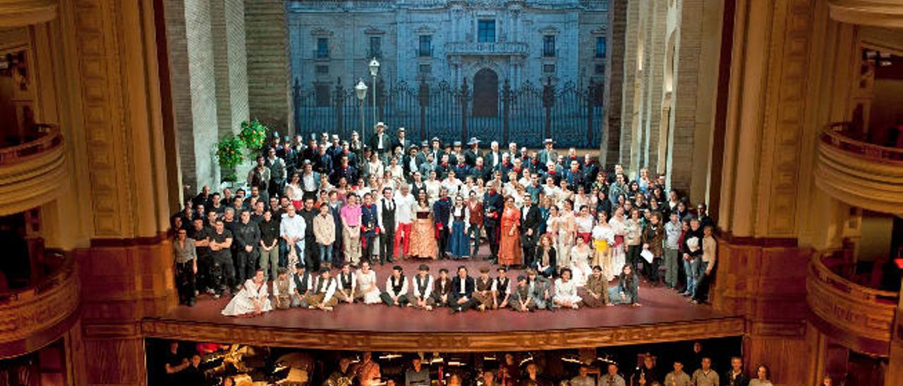 Producción y elenco de la ópera &#039;Carmen&#039; en 2012, en el Galdós.
