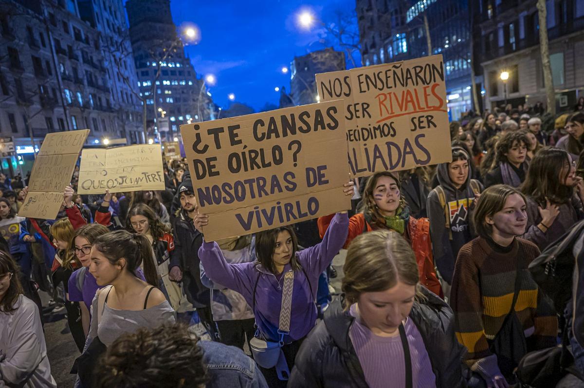 Manifestación del 8M en Barcelona