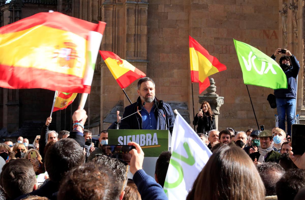 Santiago Abascal este domingo en Salamanca. 