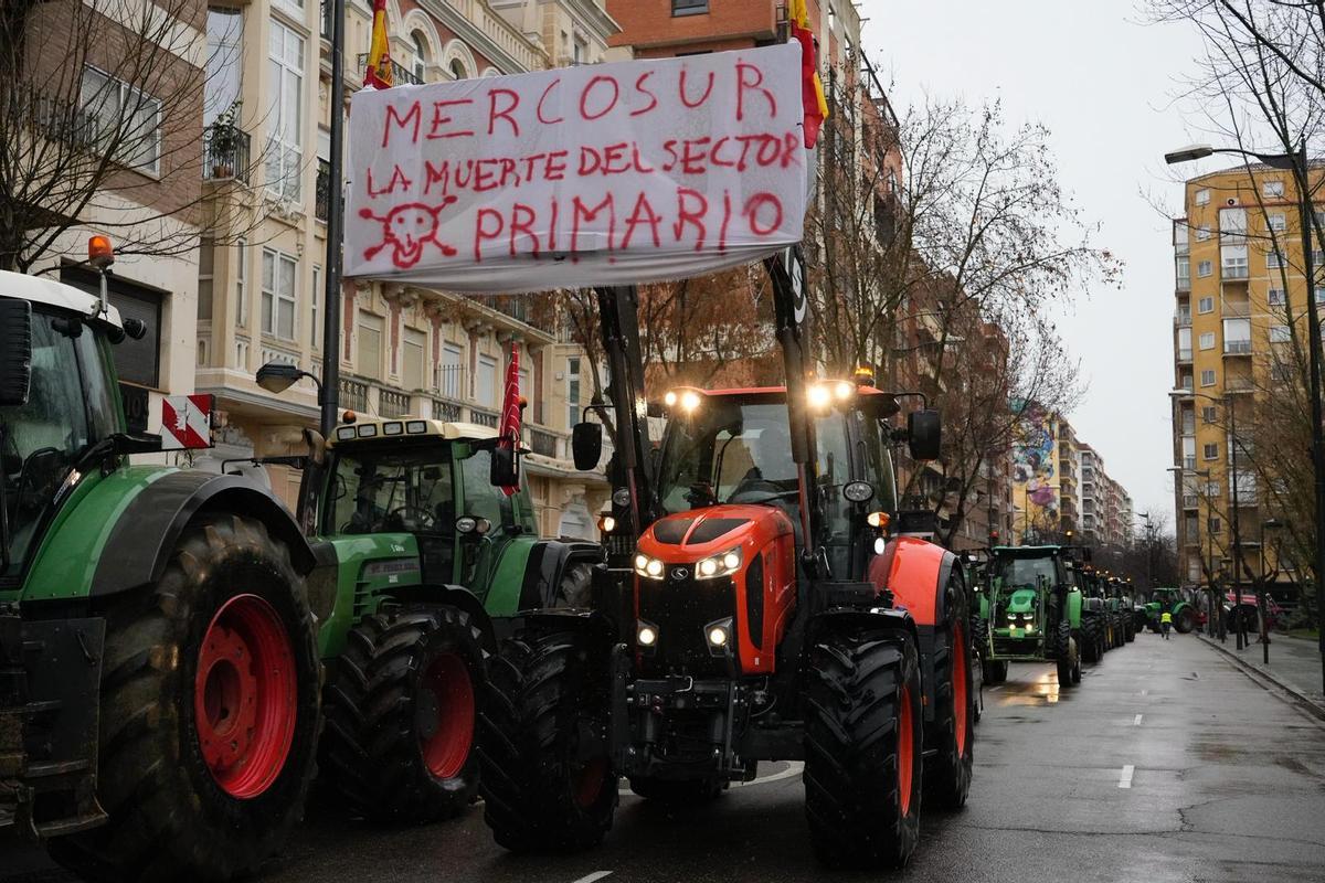 Protesta de agricultoresen Zamora contra el acuerdo con Mercosur