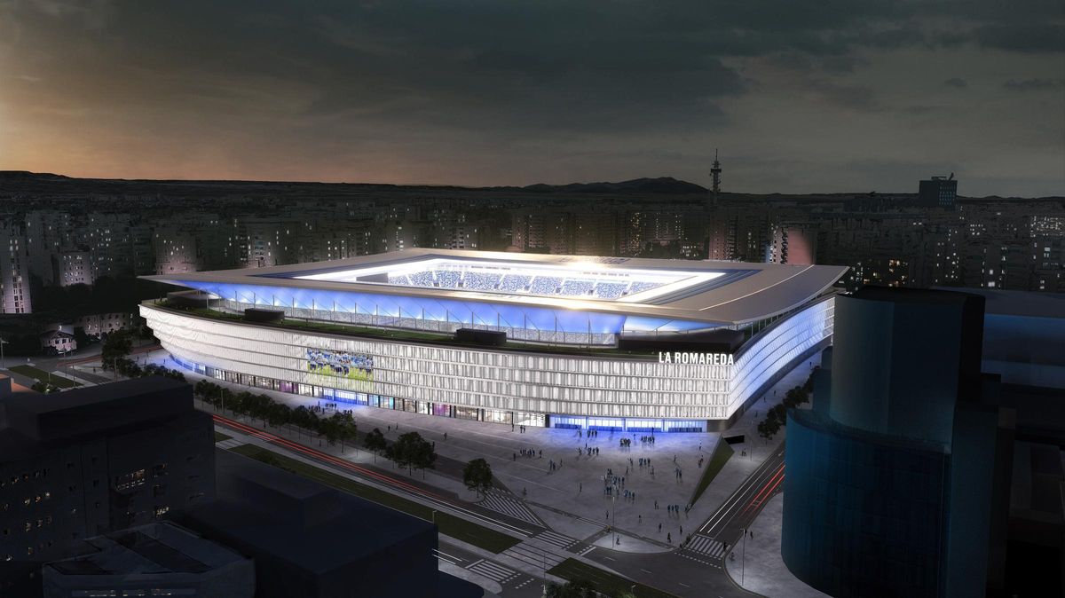 Recreación inédita de la nueva Romareda según el proyecto ejecutivo del nuevo estadio.