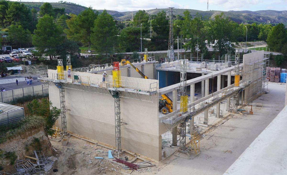 Imagen de archivo de las obras en el IES L’Estació de Ontinyent.