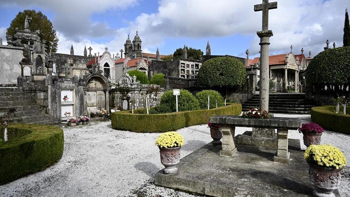 Vista de un cementerio.