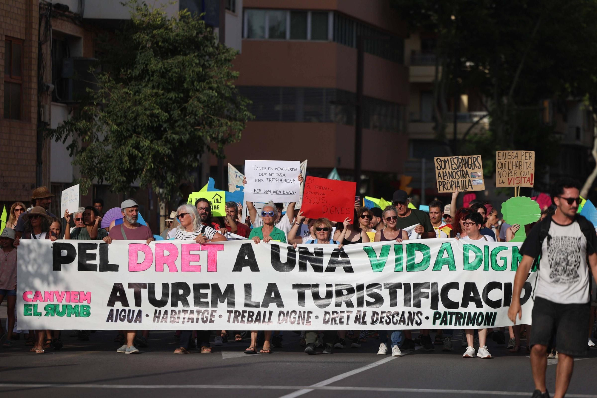 Manifestación contra la masificación turística en Ibiza
