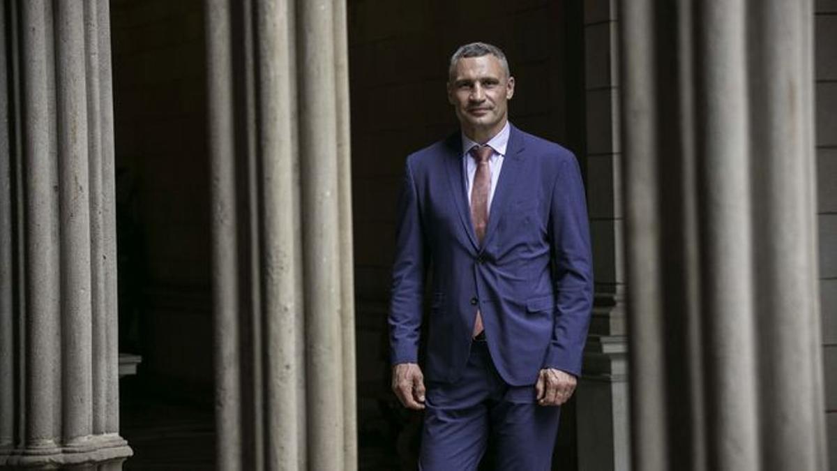 El alcalde de Kiev, Vitali Klitschko en el Ayuntamiento de Barcelona /