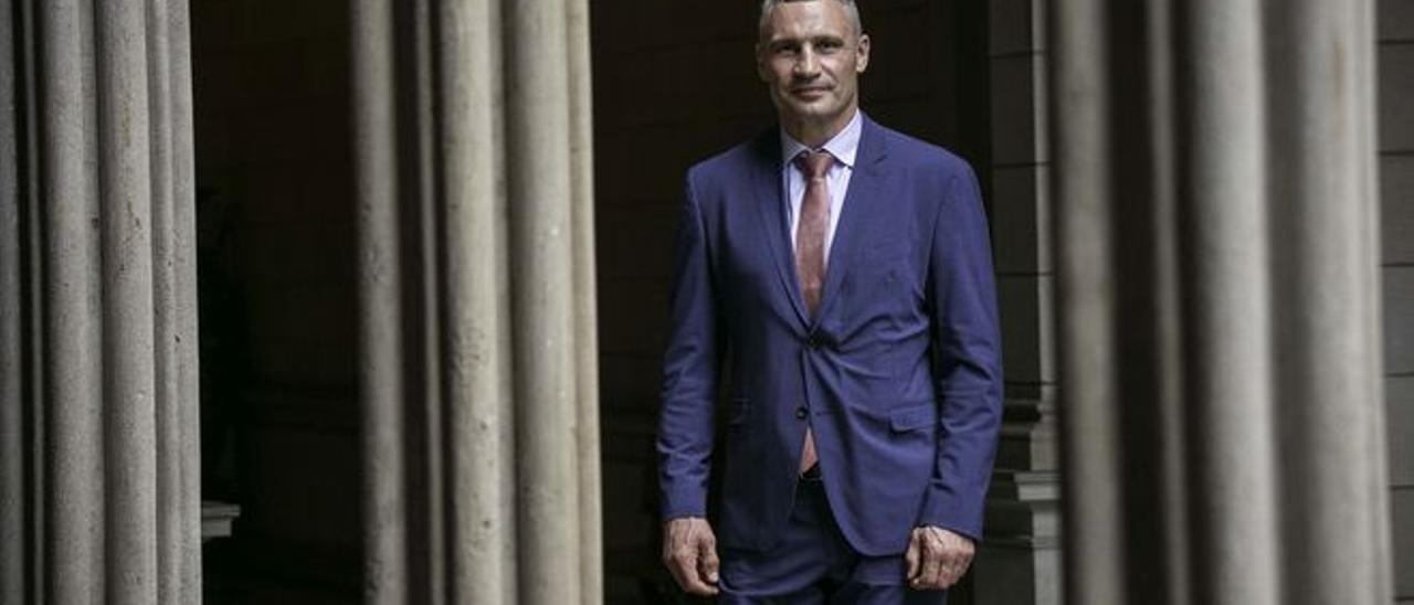 El alcalde de Kiev, Vitali Klitschko en el Ayuntamiento de Barcelona /