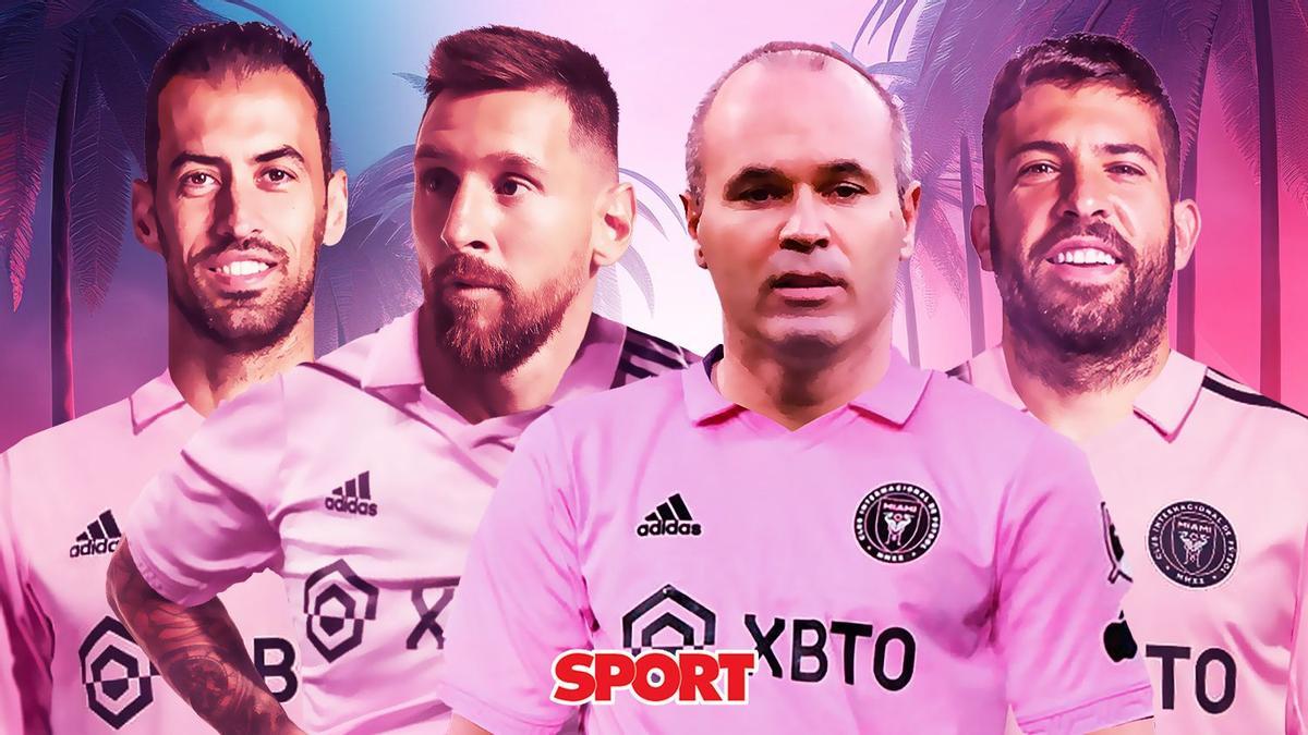 Sergio Busquets, Leo Messi, Andrés Iniesta y Jordi Alba podrían coincidir en el Inter Miami