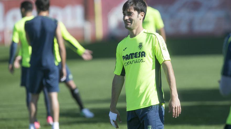 Trigueros en un entrenamiento.