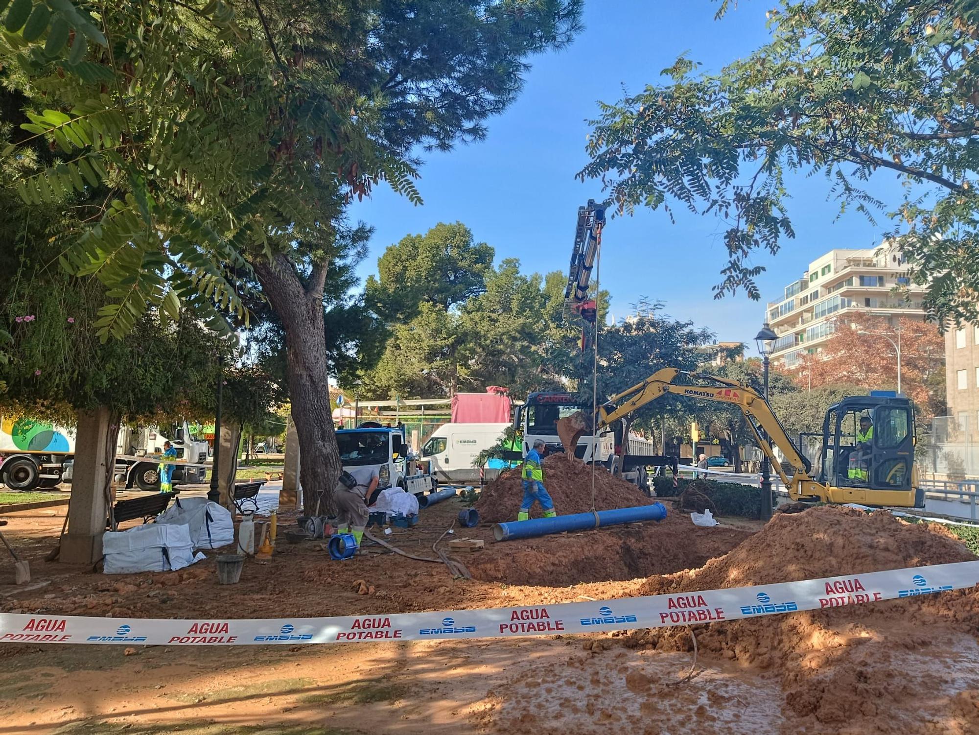 1.500 personas sin suministro de agua por una fuga en el parque de sa Feixina de Palma