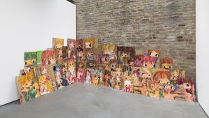 Una composición de Ayuko Rokkaku que se expone en el Thyssen.